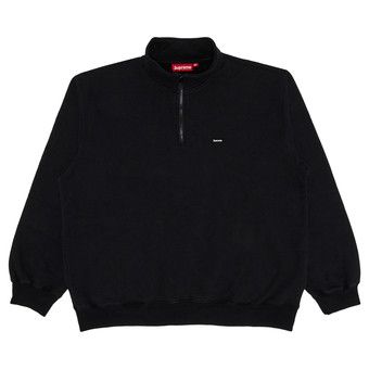 Buy Supreme Small Box Half Zip Pullover 'Black' - SS25SW6 BLACK | GOAT