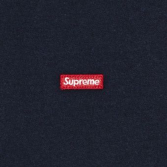 Buy Supreme Small Box Half Zip Pullover 'Navy' - SS25SW6 NAVY | GOAT