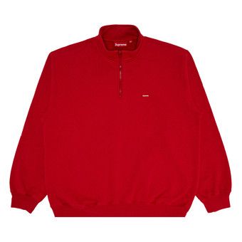 Buy Supreme Small Box Half Zip Pullover 'Red' - SS25SW6 RED | GOAT