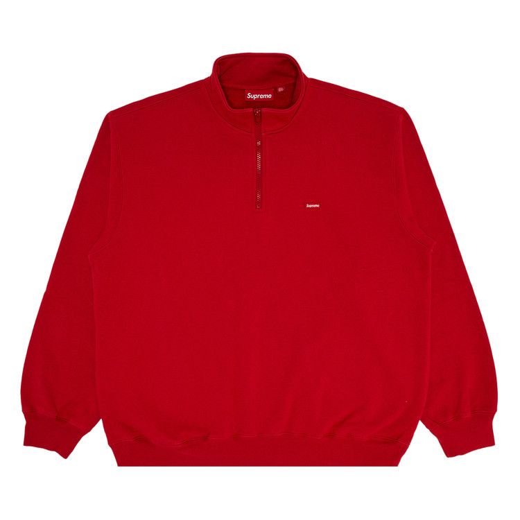 Buy Supreme Small Box Half Zip Pullover 'Red' - SS25SW6 RED | GOAT