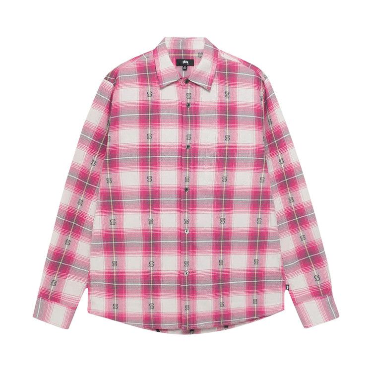 Stussy Motif Plaid Shirt Pink