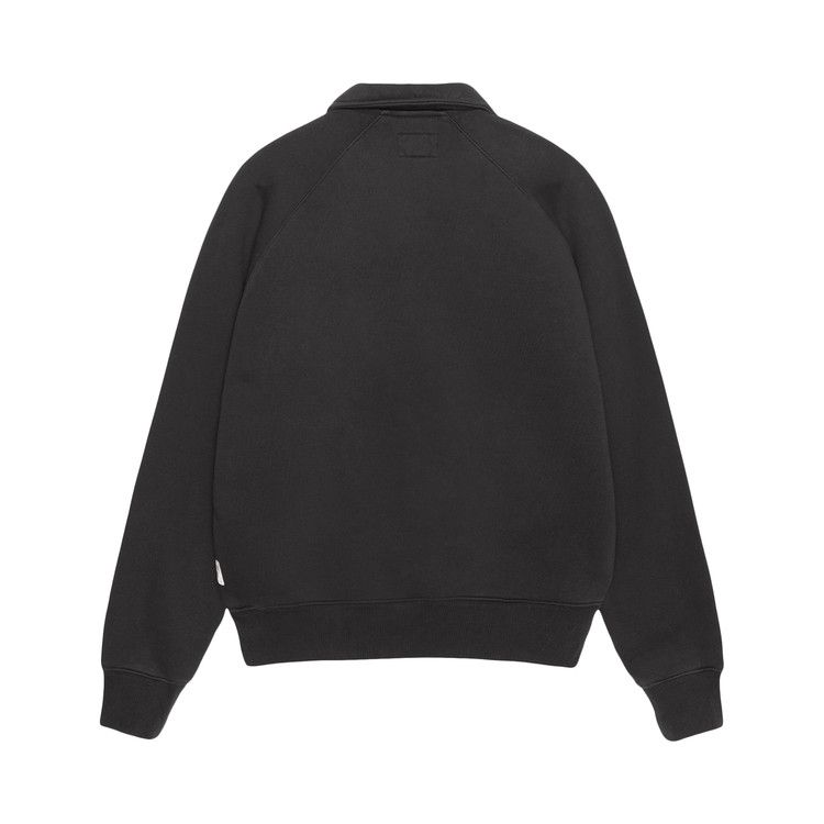 Stussy Relaxed Half Zip Washed Black