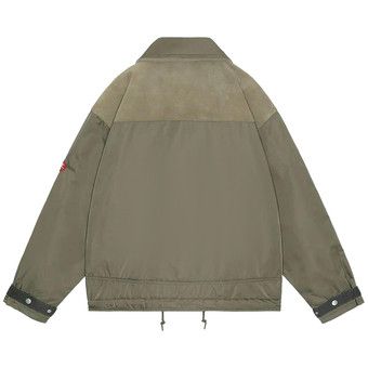 ジャケット・アウター C.E CAV EMPT military jacket archive Buy Cav Empt Leather Shoulder Bomber Jacket 'Khaki' - CES26JK09