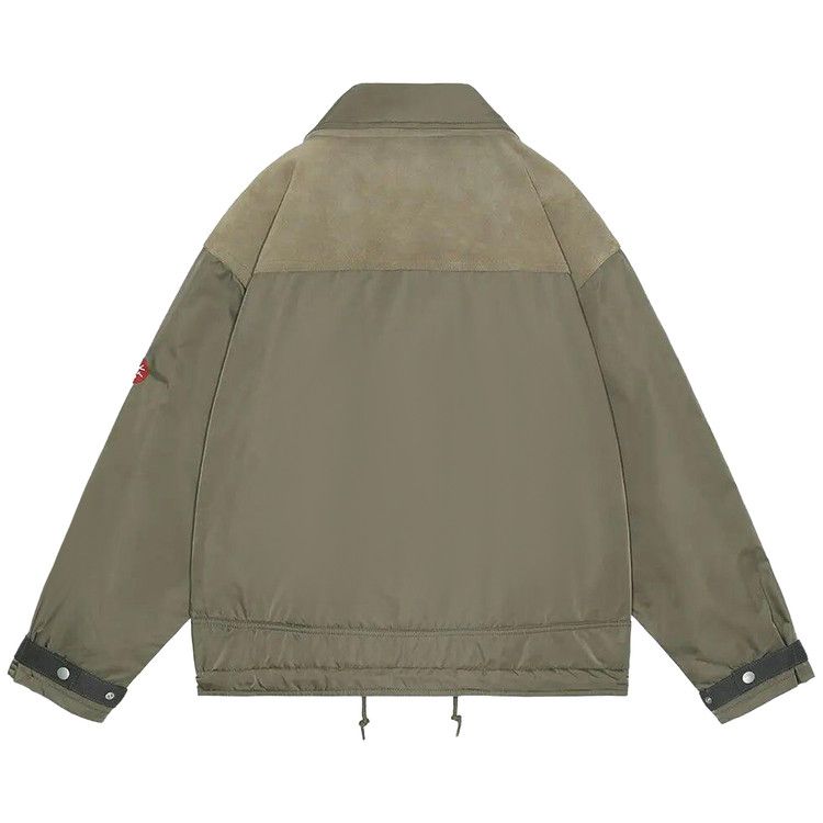 Buy Cav Empt Leather Shoulder Bomber Jacket 'Khaki' - CES26JK09
