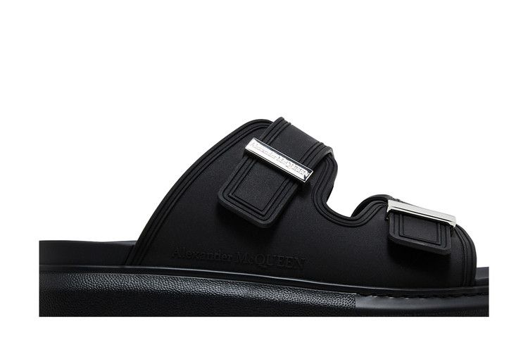 Buy Alexander McQueen Hybrid Double Buckle Sandal 'Black' - 663563