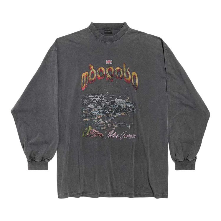 Balenciaga Tbilisi Long-Sleeve T-Shirt Black