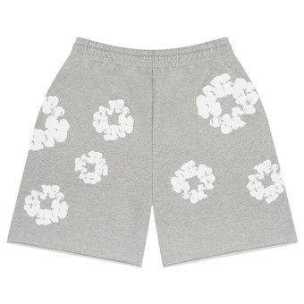 Buy Denim Tears The Cotton Wreath Shorts 'Grey' 'Grey