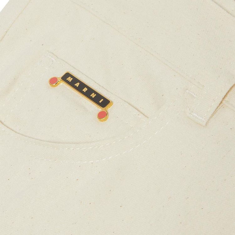 Marni Melange Effect Jeans 'Off White' — foto 4