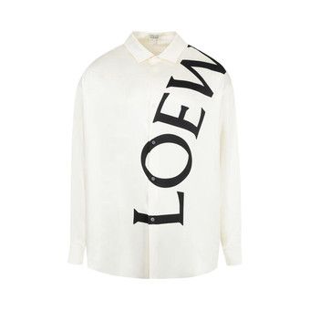 Buy Loewe Long-Sleeve Silk Shirt 'White' - H526Y05WDW 2100 | GOAT