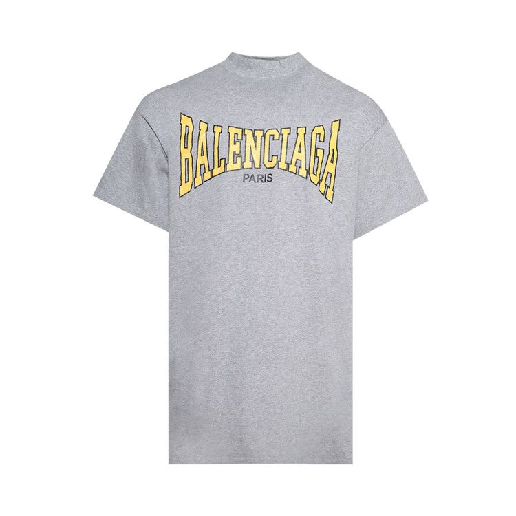 Balenciaga Oversized T-Shirt Heather Grey/Yellow