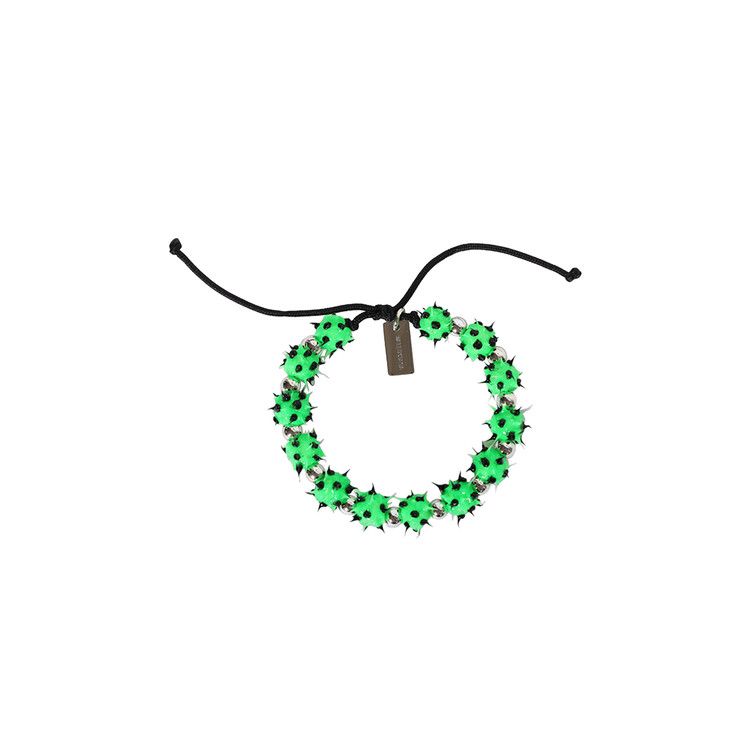 Buy Balenciaga Spike Detailed Bracelet 'Green/Black/Silver