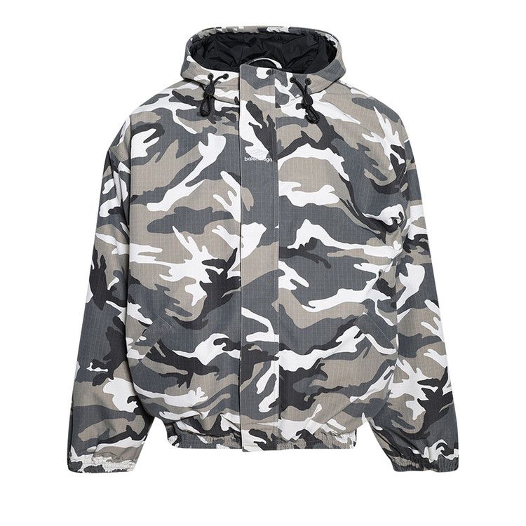 Balenciaga Camo Ski Parka Grey