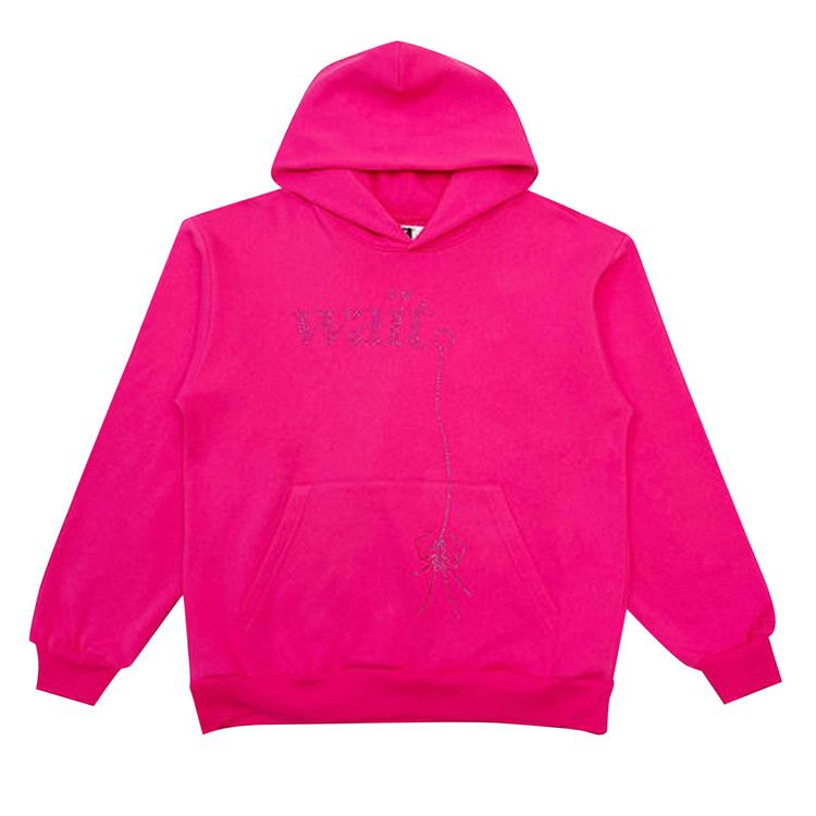 Buy Sp5der Wait Stone Rhinestone Hoodie 'PInk