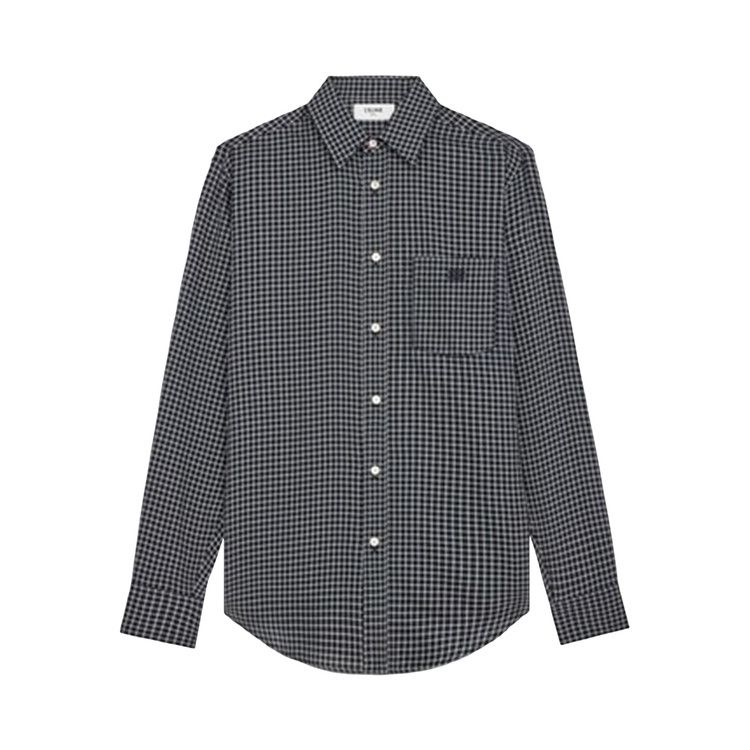 CELINE Check Loose Long-Sleeve Shirt 'Navy/Craie/Vert' — foto 2