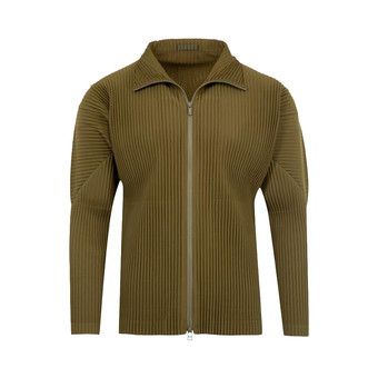 Buy Issey Miyake Color Pleats Jacket 'Olive Khaki' - HP56JL180 67