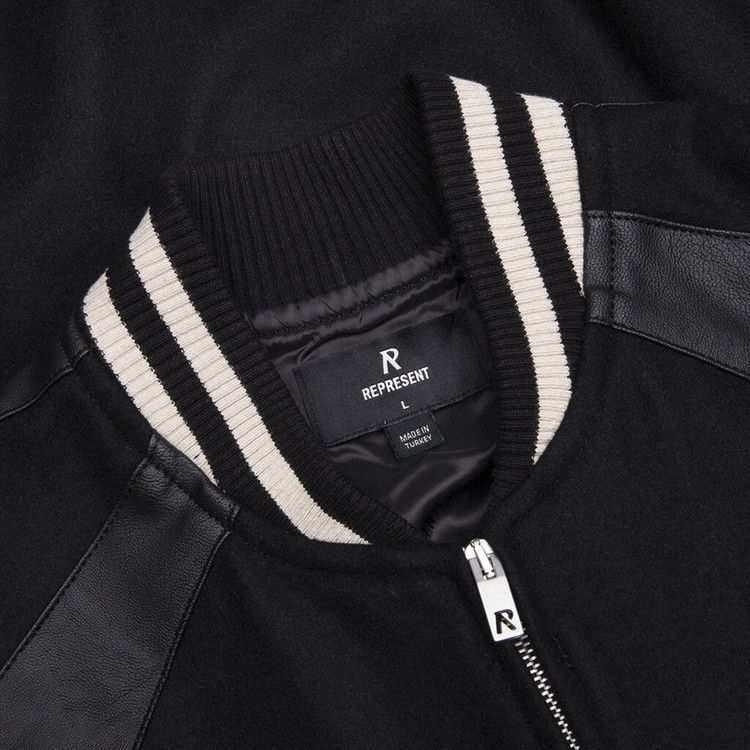 Represent Clo Raglan Varsity Jacket 'black'