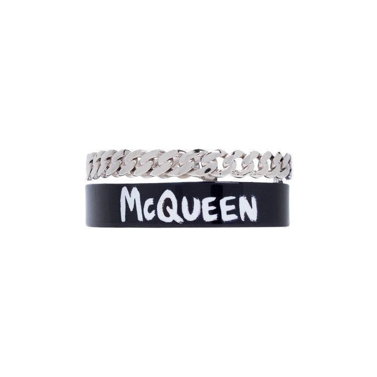 稀少(アレキサンダーマックイーン) Graffiti Open Cuff Bracelet 1594662_01.jpg.jpeg