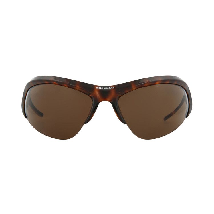 Balenciaga Shield Bio Injection Sunglasses Havana/Silver/Brown