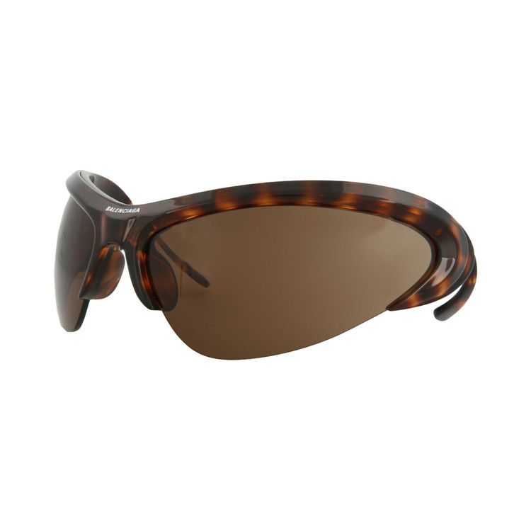 Balenciaga Shield Bio Injection Sunglasses Havana/Silver/Brown