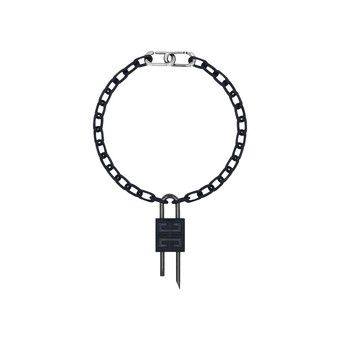 Buy Givenchy Crystal Embellished 4G Padlock Necklace 'Black