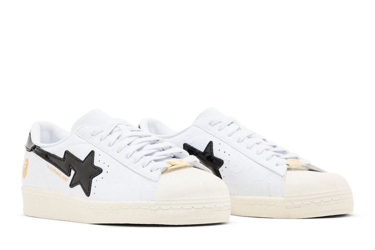 Bape X Adidas Superstar Vintage White Black