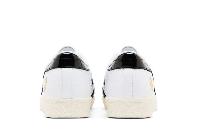 Bape X Adidas Superstar Vintage White Black