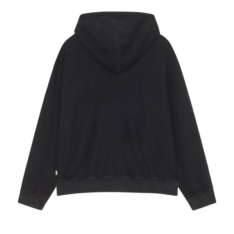 ★ stussy ★ DOUBLE LAYER WAFFLE ZIP HOODIE Double Layer Waffle Zip Hoodie – Black | Tops | Stüssy