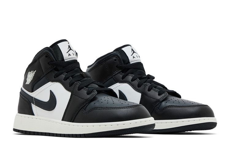 Air Jordan 1 Mid Gs Black Off Noir