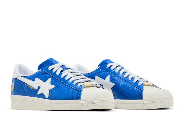 Bape X Adidas Superstar Vintage 'blue White'