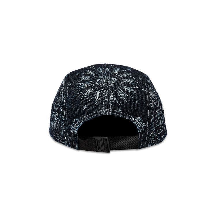 Buy Supreme Bandana Jacquard Denim Camp Cap 'Indigo