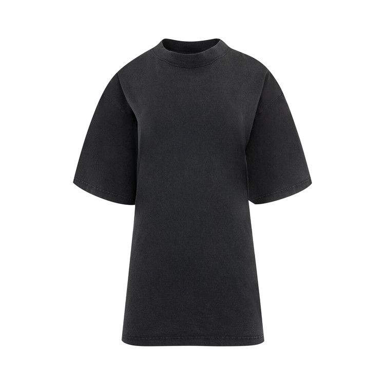 Balenciaga Lace-Up T-Shirt Faded Washed Black