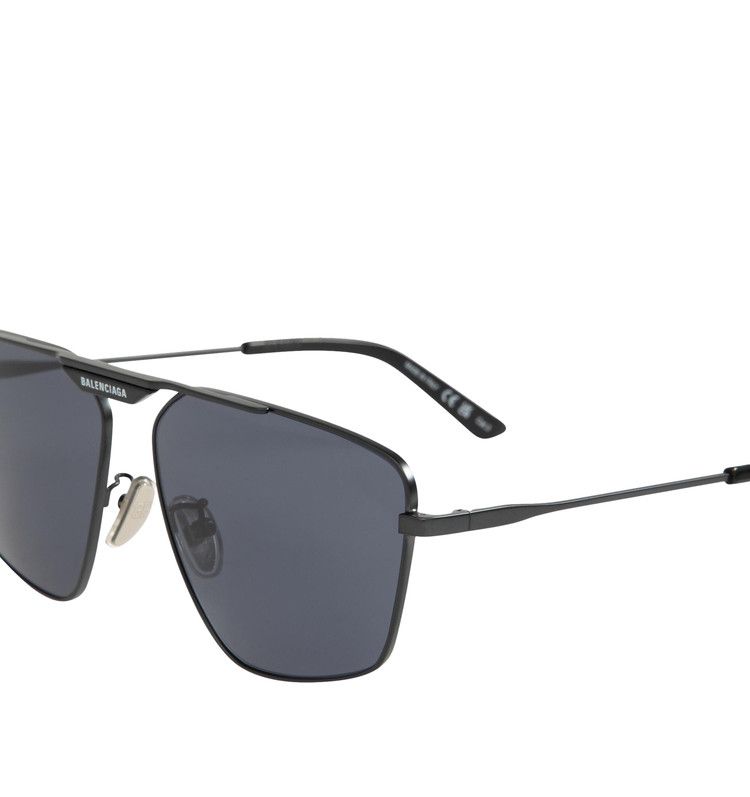 Balenciaga Tag 2.0 Navigator Sunglasses Matte Dark Ruth/Blue