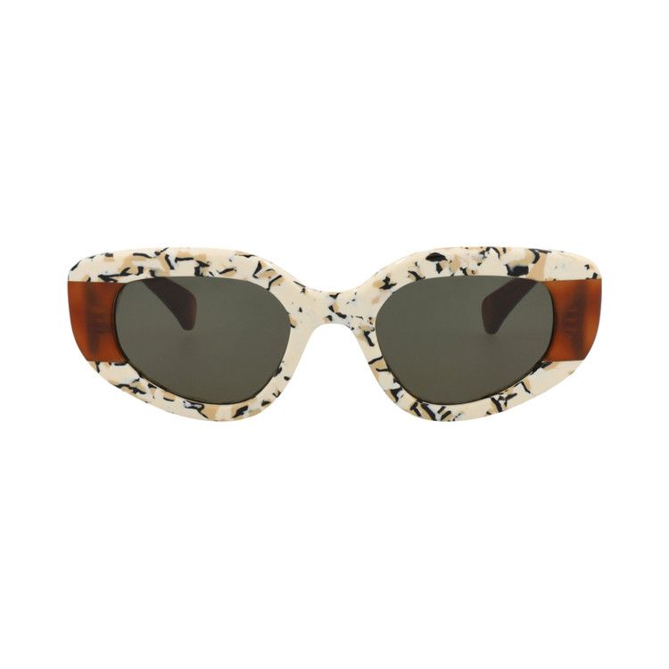 Kenzo Cat Eye Sunglasses White/Havana/Green