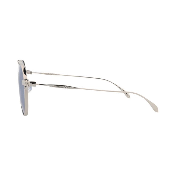 Alexander Mcqueen Aviator Sunglasses Silver/Light Blue