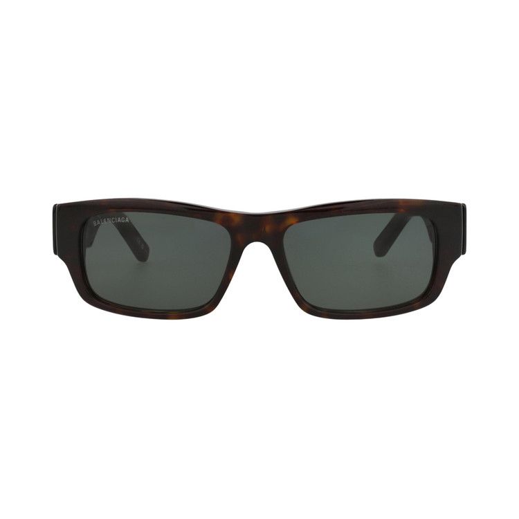 Balenciaga Square Sunglasses Havana/Green