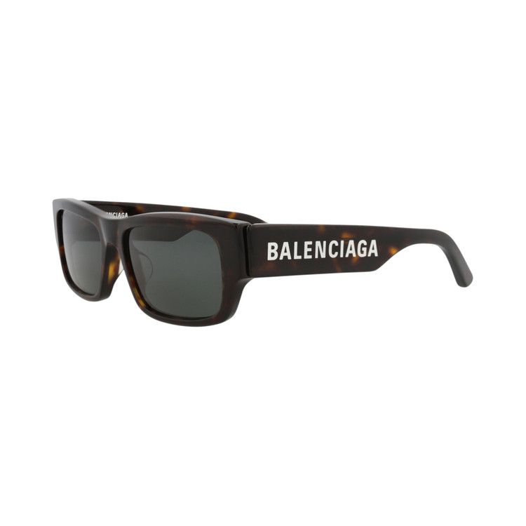 Balenciaga Square Sunglasses Havana/Green