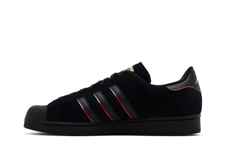 Buy Felipe Gustavo x Adidas Superstar ADV 'Black Scarlet' JR7831