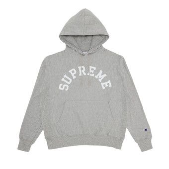 【Supreme】CHENILLE ARC HOODED SWEATSHIRT グレー【kse962】 Brand New Supreme Patent/Chenille Arc Logo Hooded Sweatshirt