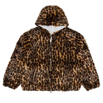 ジャケット・アウター Faux Fur Reversible Hooded JKT Faux Mink Fur Reversible Black Coat Jacket with Hood and zipper
