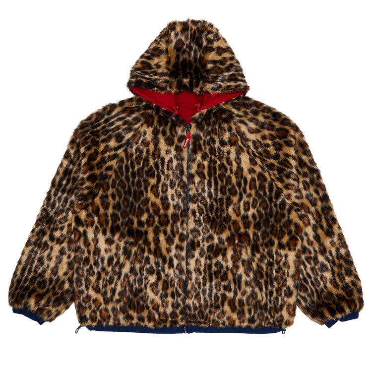 Buy Supreme Faux Fur Reversible Hooded Track Jacket 'Red Buy Supreme Faux Fur Reversible Hooded Track Jacket 'Red
