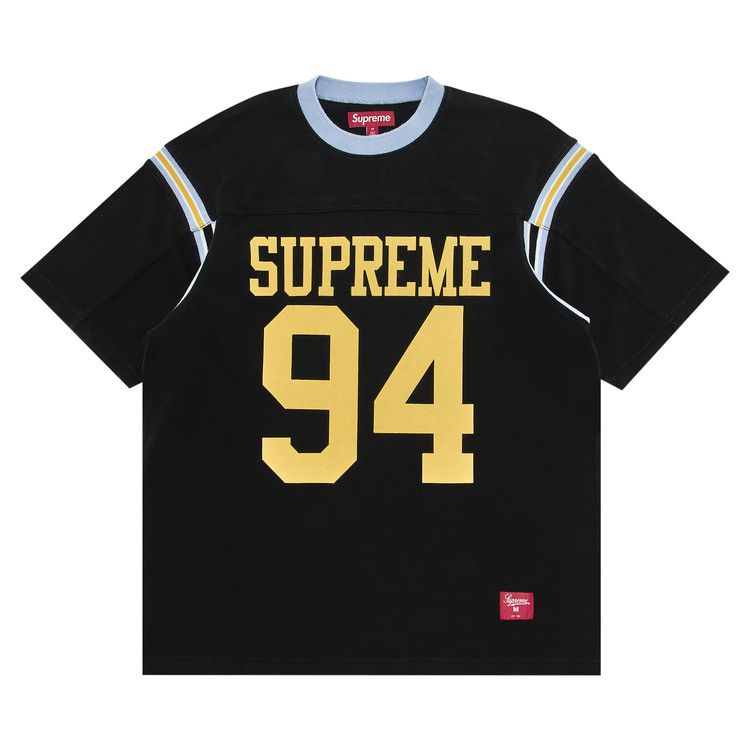 トップス Supreme Star Football Jersey Black L Buy Supreme Split Short-Sleeve Football Top 'Black