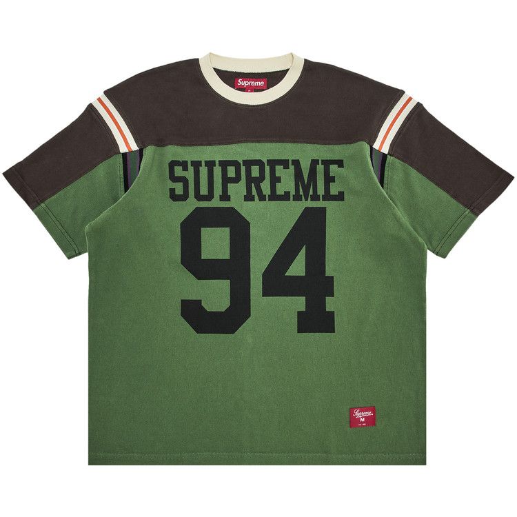 Buy Supreme Split Short-Sleeve Football Top 'Green Buy Supreme Split Short-Sleeve Football Top 'Green