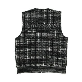 トップス Supreme Brushed Argyle Zip Up Vest Black Brushed Argyle Zip Up Vest | Supreme 24ss