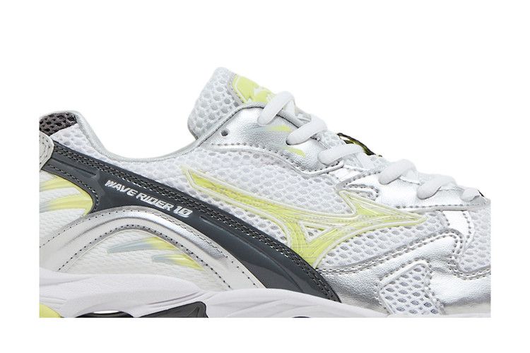 【MIZUNO】WAVE RIDER 10 WHITE/SUNNY LIME/SILVER (D1GA210411) Mizuno Wave Rider 10 'White Sunny Lime' D1GA210411