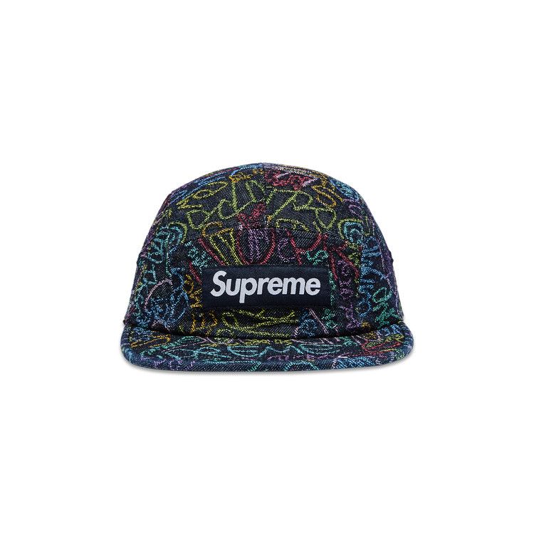 Supreme Handwriting Denim Camp Cap (SS25) - $54