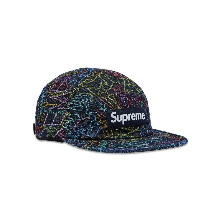 新品 Supreme Handwriting Denim Camp Cap Supreme Handwriting Denim Camp Cap (SS25) - $54