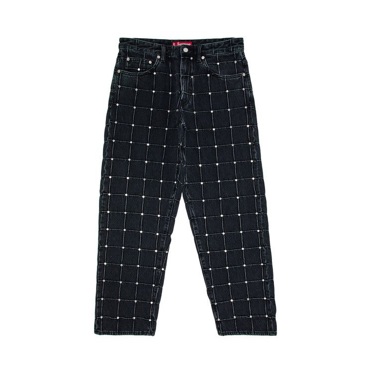 Supreme Studded Seam Loose Fit Jean Black | eBay