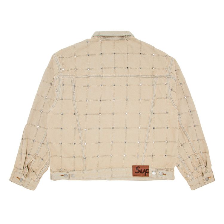 Buy Supreme Studded Seam Denim Trucker Jacket 'Blue
