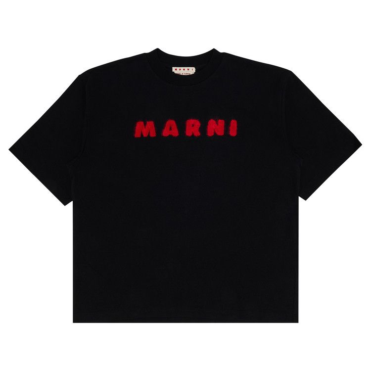 Buy Marni Organic Compact Jersey T-Shirt 'Black' - HUMU0223