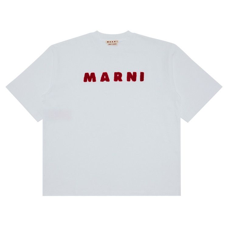 Buy Marni Organic Compact Jersey T-Shirt 'Lily White